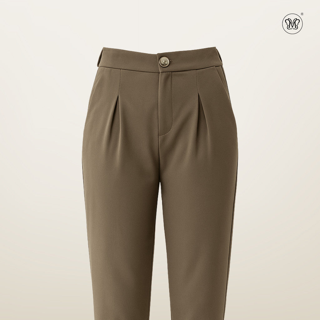 Casual Pants with Front Pleats