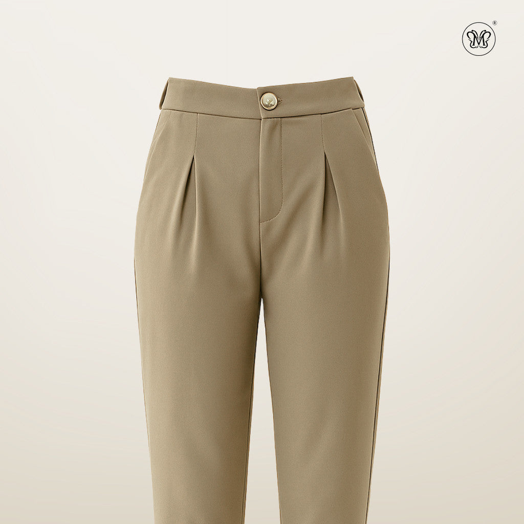 Casual Pants with Front Pleats