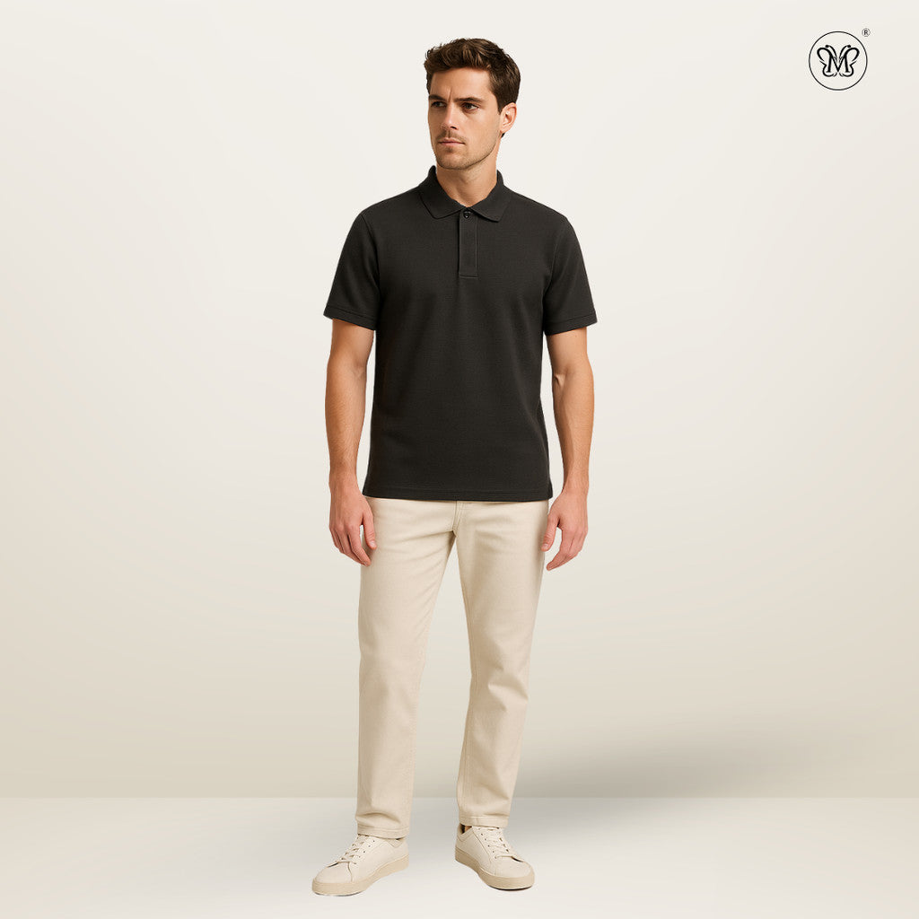 Men's Textured Polo T-Shirt