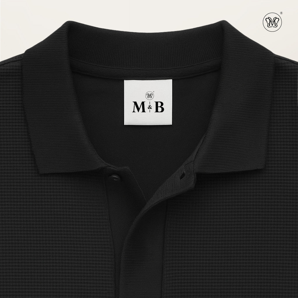 Men's Textured Polo T-Shirt