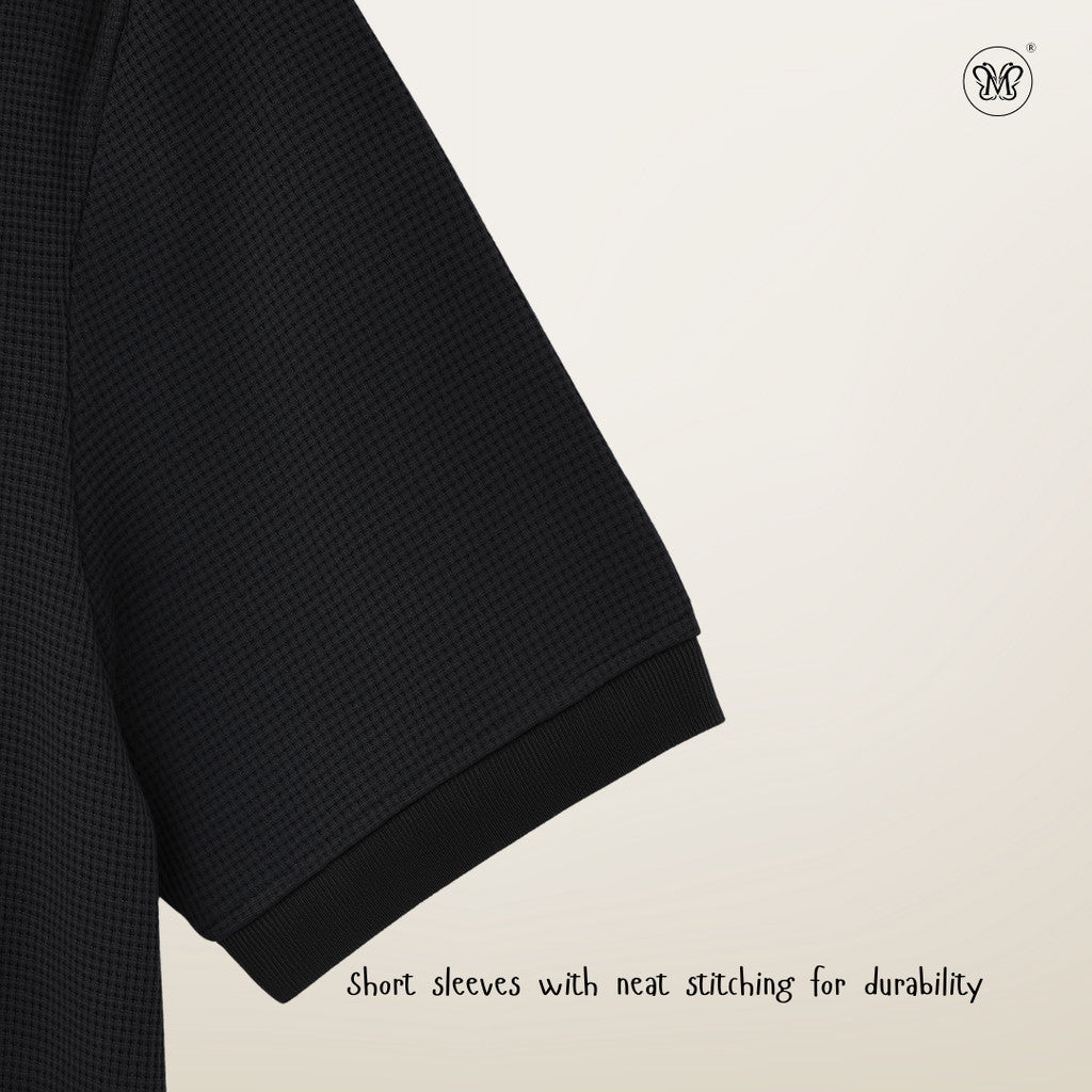 Men's Textured Polo T-Shirt