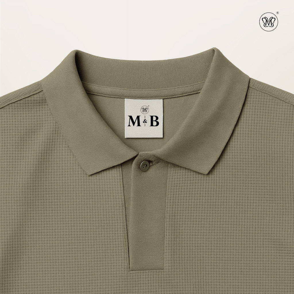 Men's Textured Polo T-Shirt