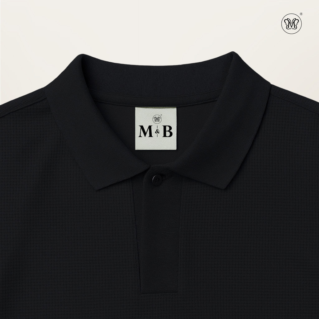 Men's Textured Polo T-Shirt