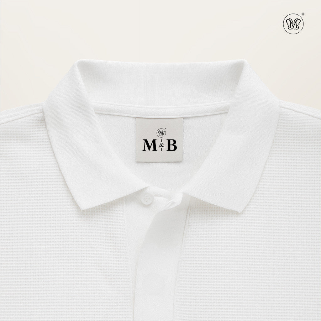 Men's Textured Polo T-Shirt