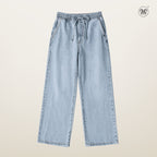 Ladies Denim Trousers with Drawstring