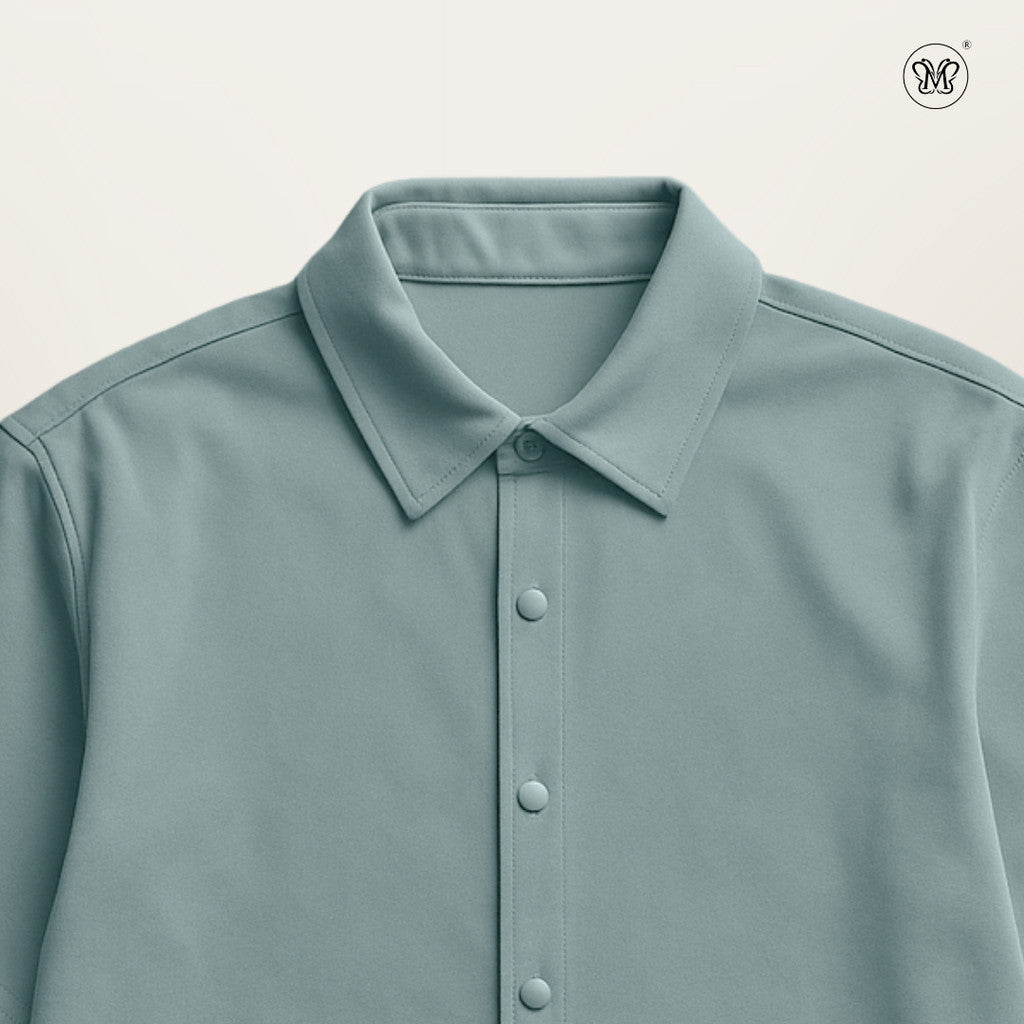 Men Front Snap-Button Shirt