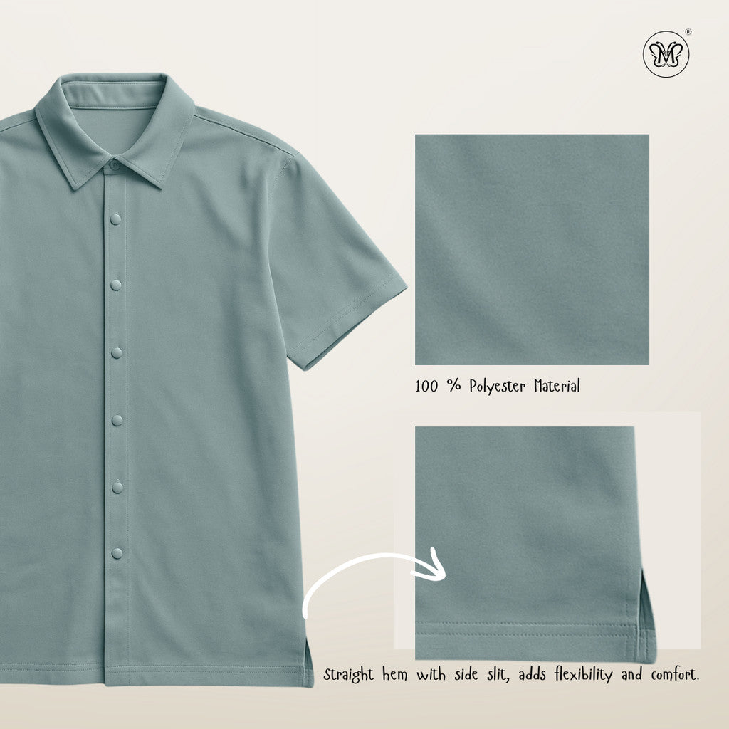Men Front Snap-Button Shirt
