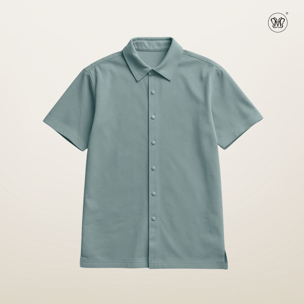 Men Front Snap-Button Shirt
