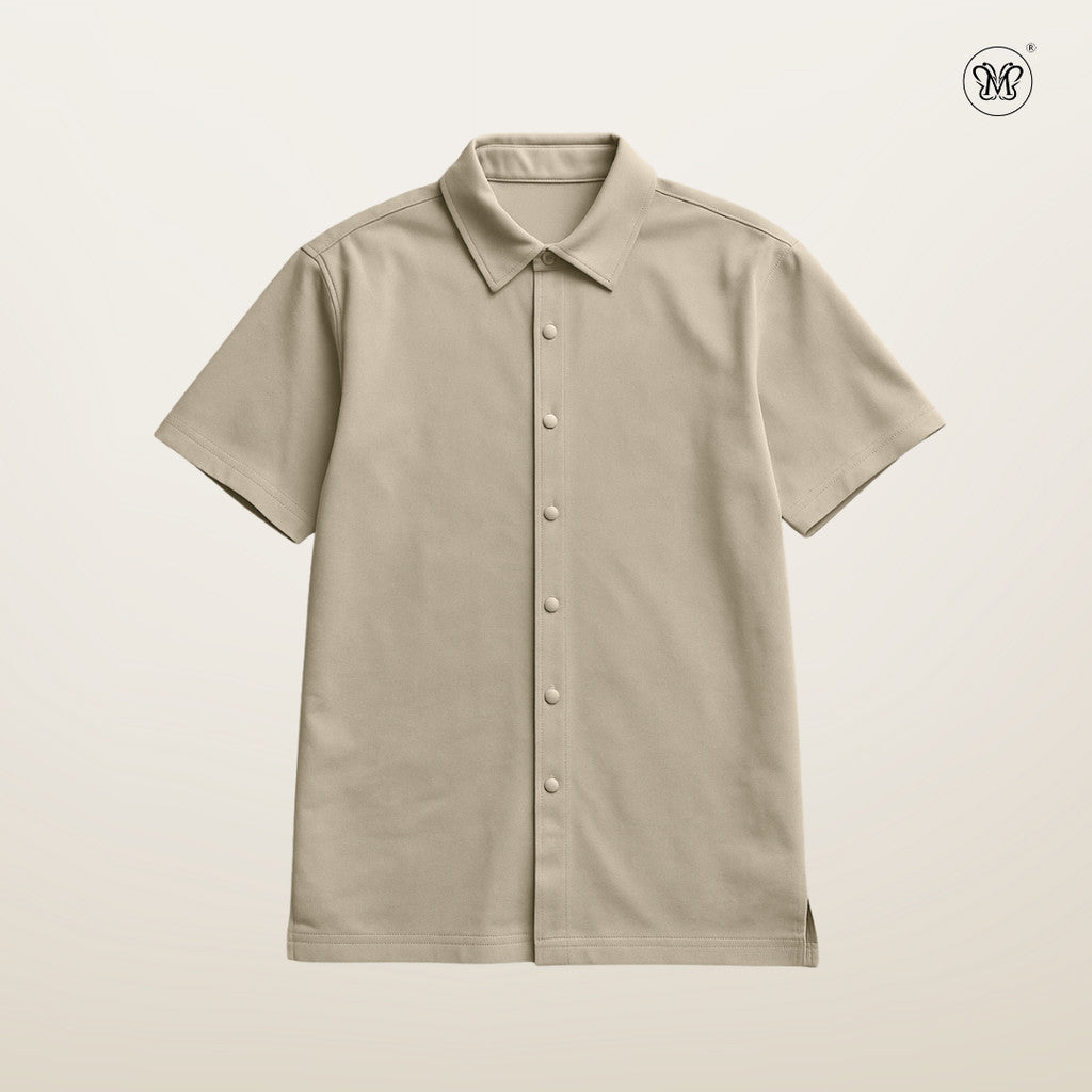 Men Front Snap-Button Shirt