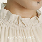 Long Sleeve Blouse with Ruffle Neckline