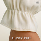Long Sleeve Blouse with Ruffle Neckline