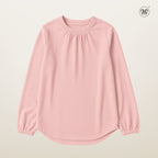 Long Sleeve Blouse with Gathered Neckline