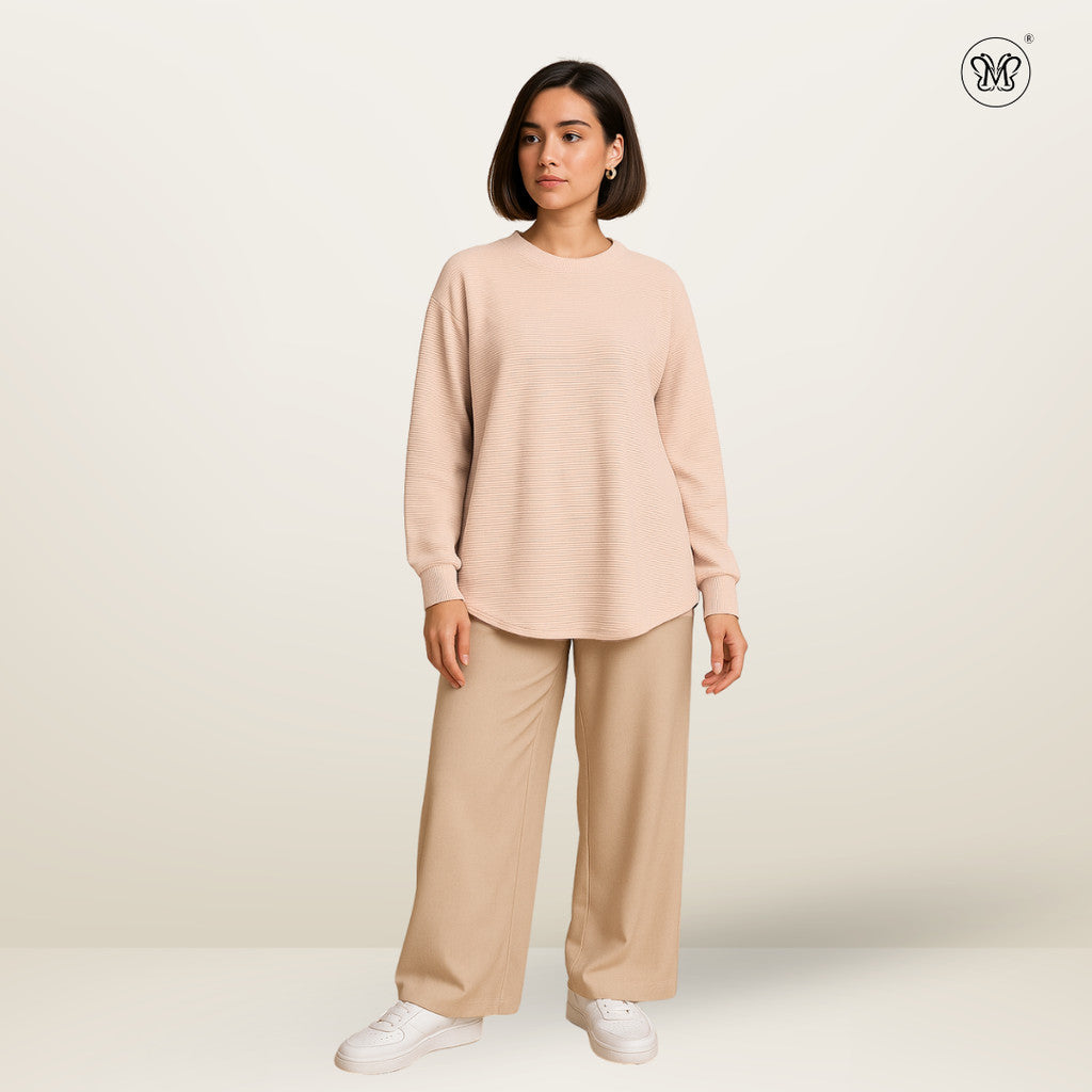 Long Sleeve Textured Top