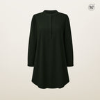 Tunic Blouse with Hidden Button Placket