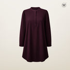 Tunic Blouse with Hidden Button Placket