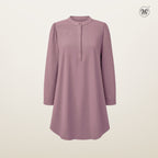 Tunic Blouse with Hidden Button Placket