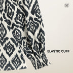 Printed Smocked Collar Blouse