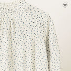 Printed Smocked Collar Blouse