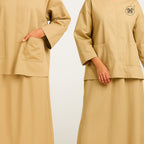 Ladies Front Pockets Linen Set