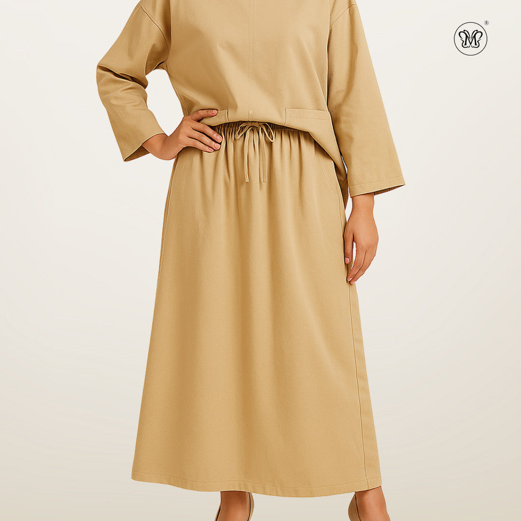 Ladies Front Pockets Linen Set