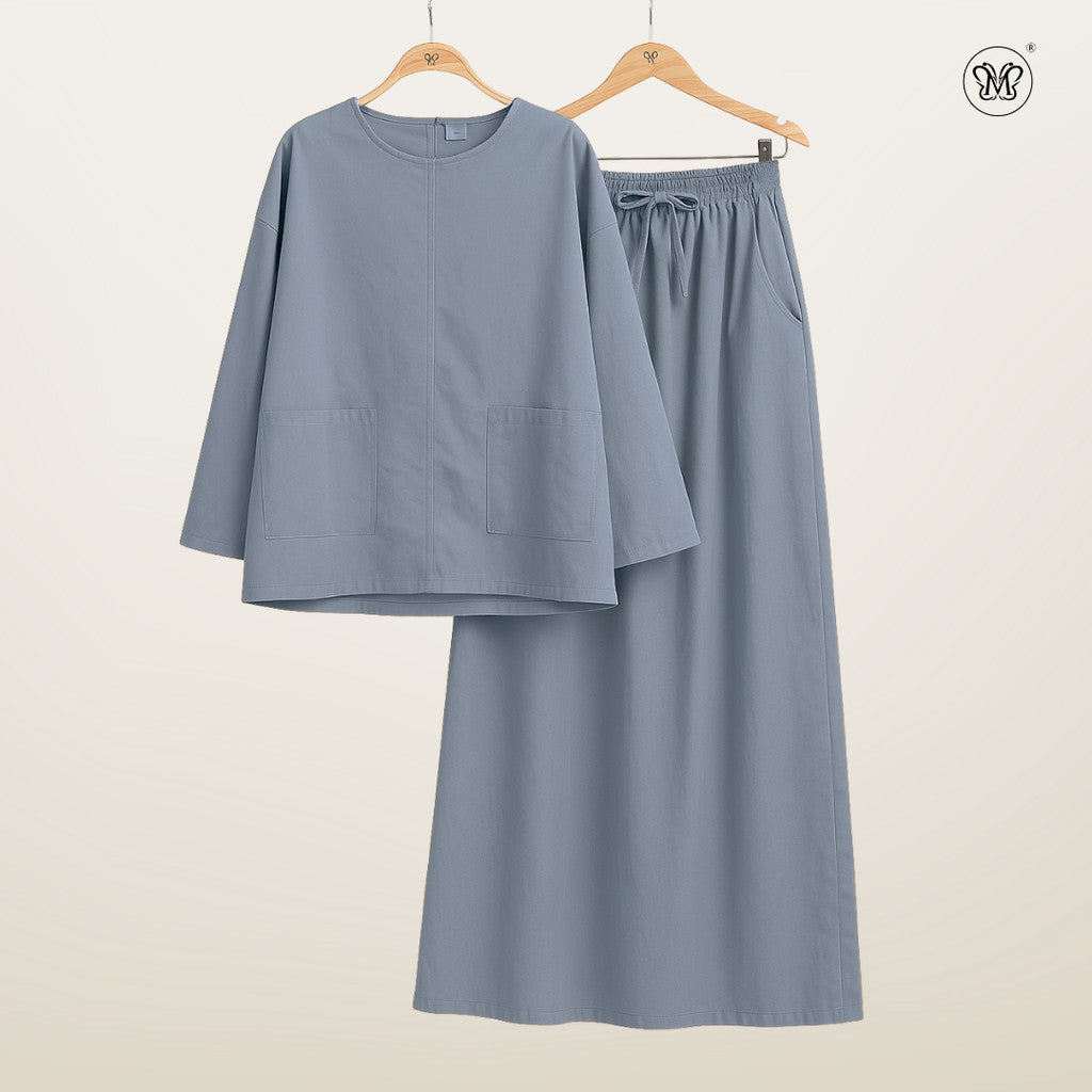 Ladies Front Pockets Linen Set