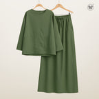 Ladies Front Pockets Linen Set