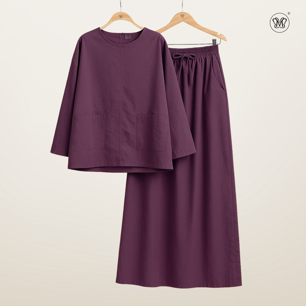 Ladies Front Pockets Linen Set