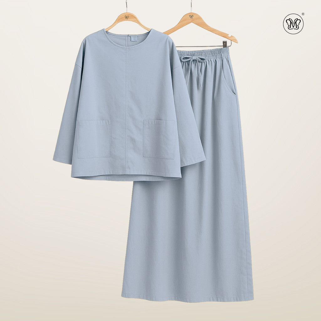 Ladies Front Pockets Linen Set