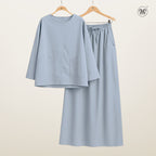 Ladies Front Pockets Linen Set