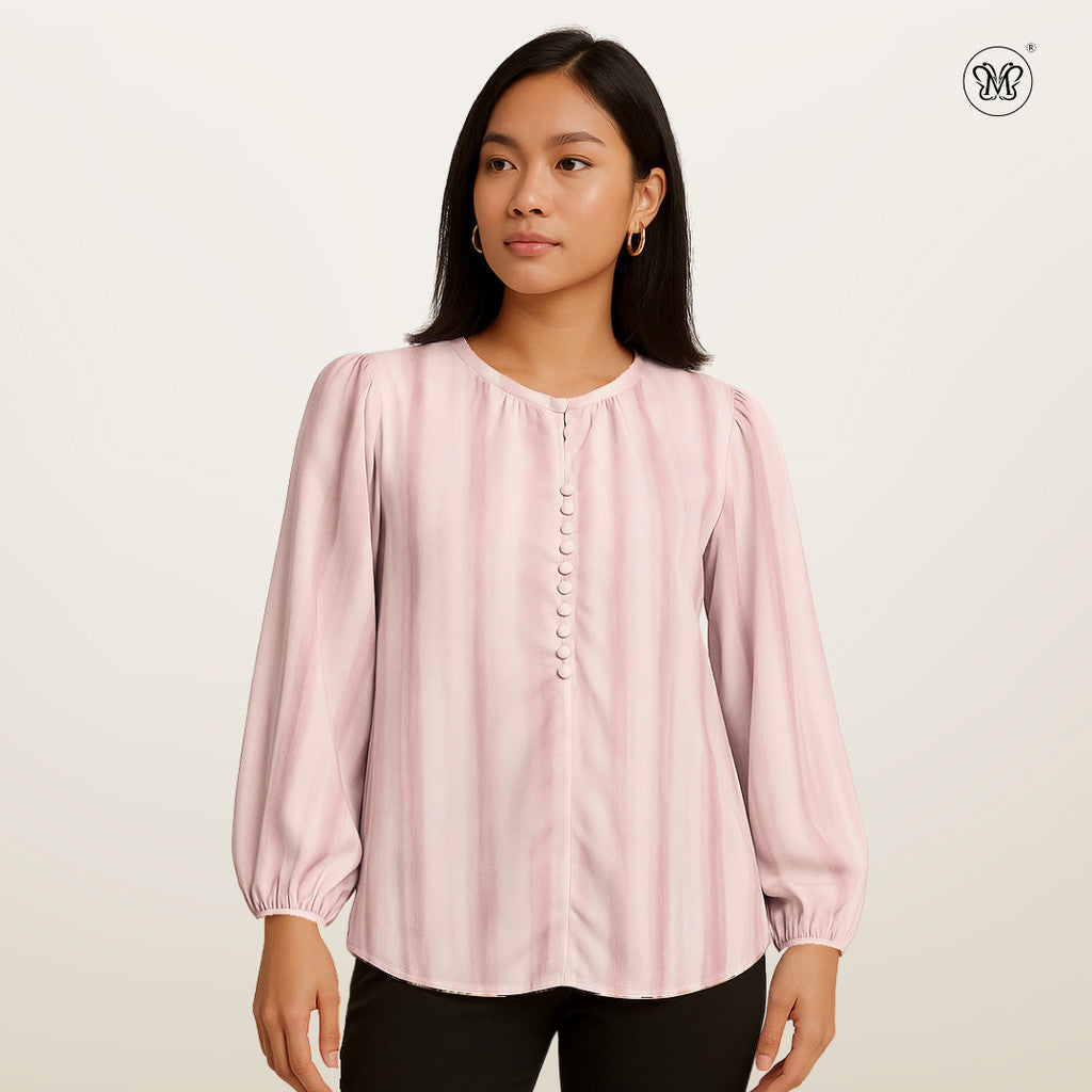 Printed Button Blouse