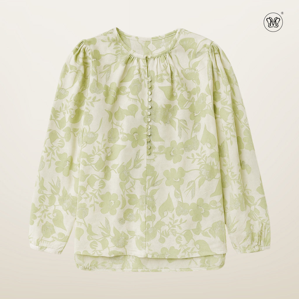 Printed Button Blouse