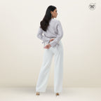 Ladies Striped Collar Shirt