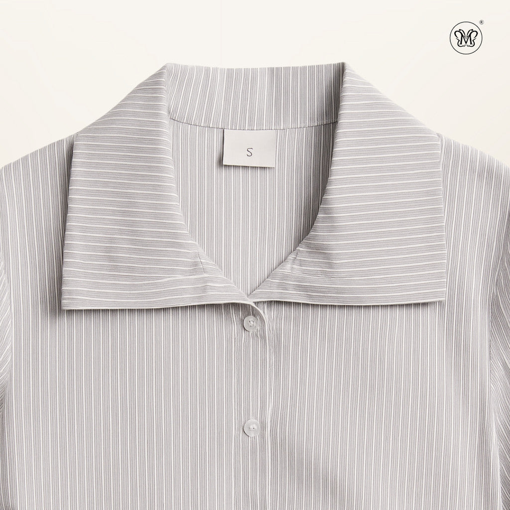 Ladies Striped Collar Shirt