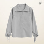 Ladies Striped Collar Shirt