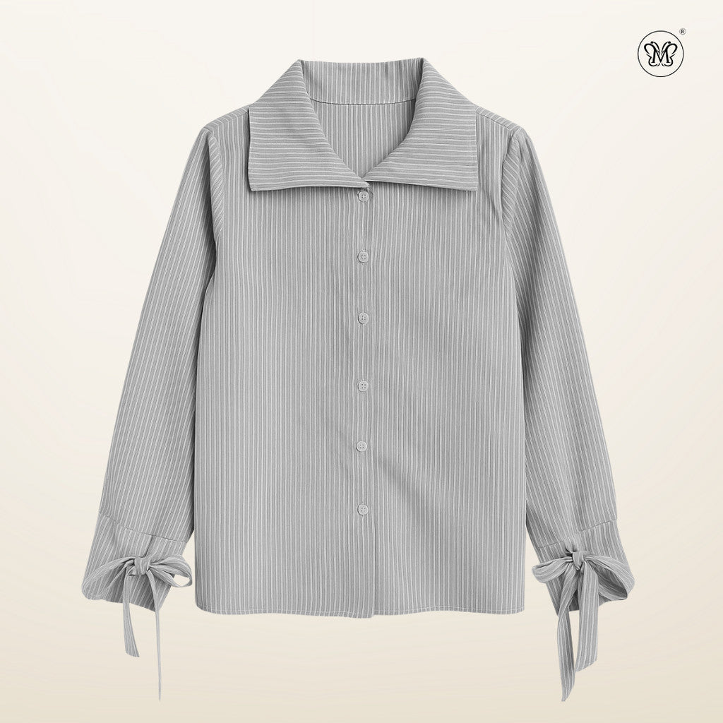 Ladies Striped Collar Shirt