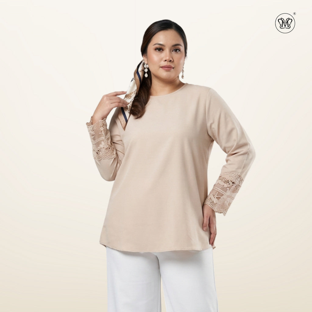 Intricate Lace Cuff Blouse