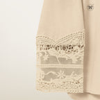 Intricate Lace Cuff Blouse