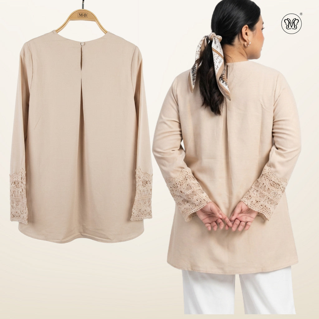 Intricate Lace Cuff Blouse