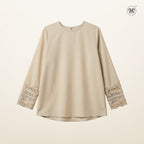 Intricate Lace Cuff Blouse