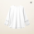 Intricate Lace Cuff Blouse