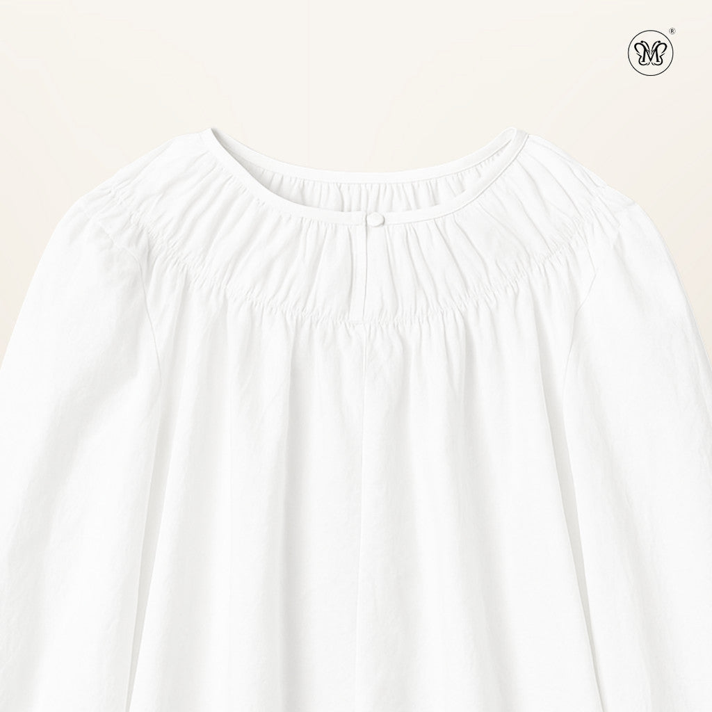 Soft Gathered Wrist Blouse