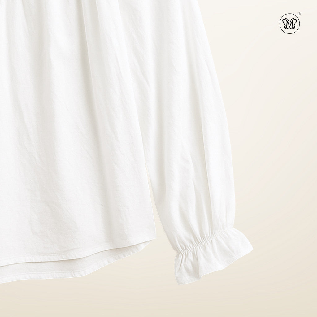 Soft Gathered Wrist Blouse