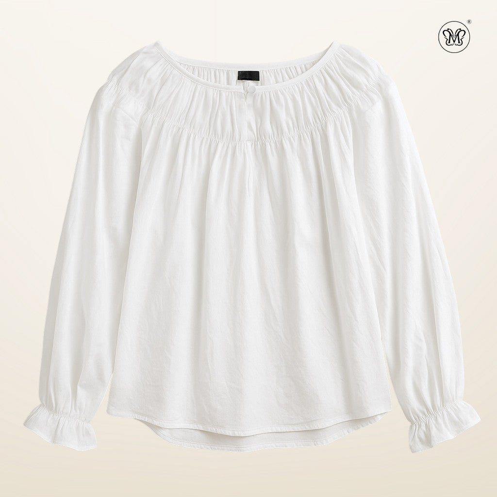 Soft Gathered Wrist Blouse