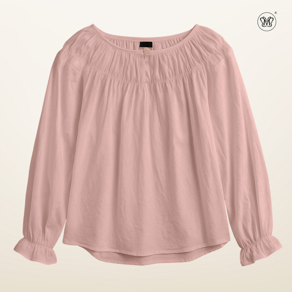 Soft Gathered Wrist Blouse