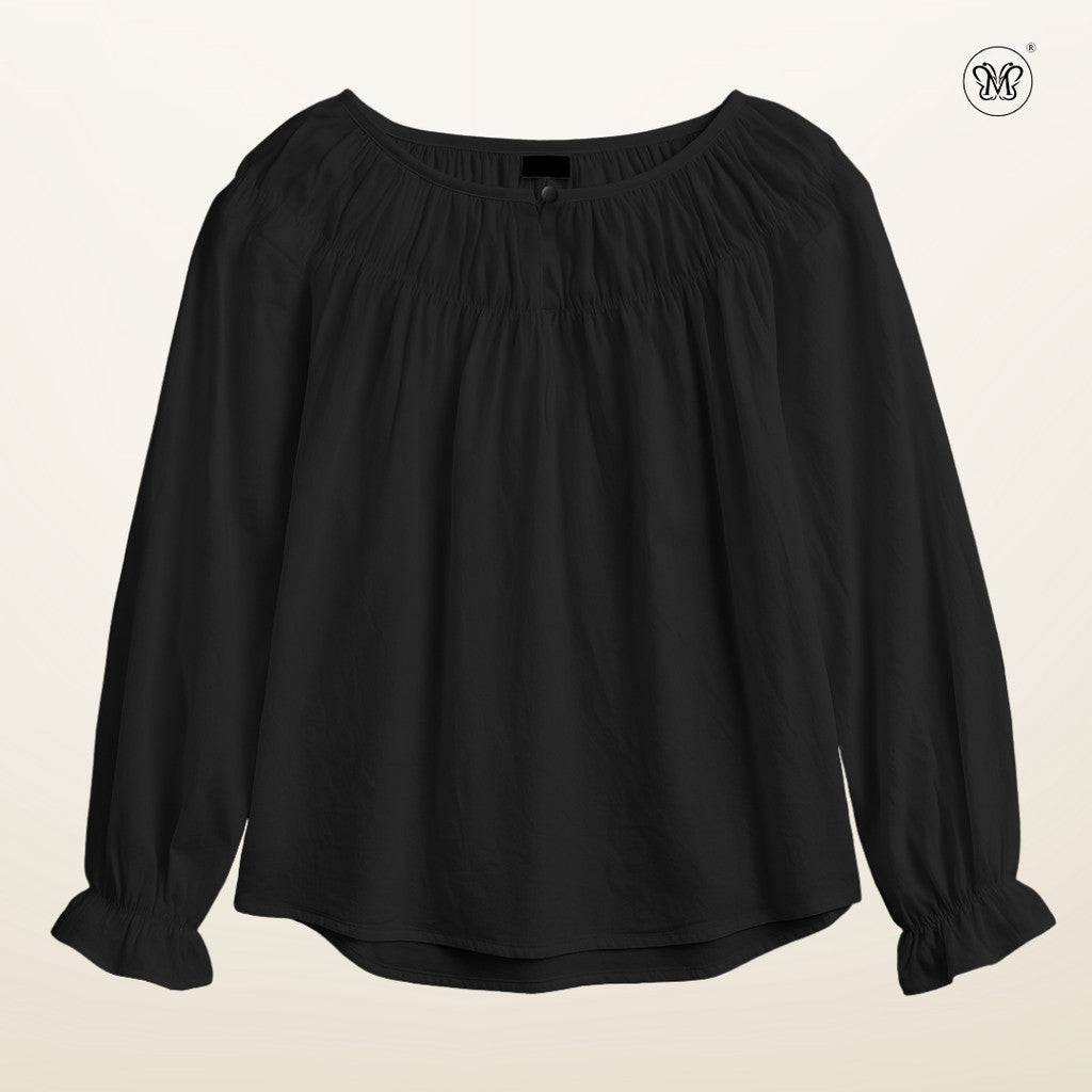 Soft Gathered Wrist Blouse