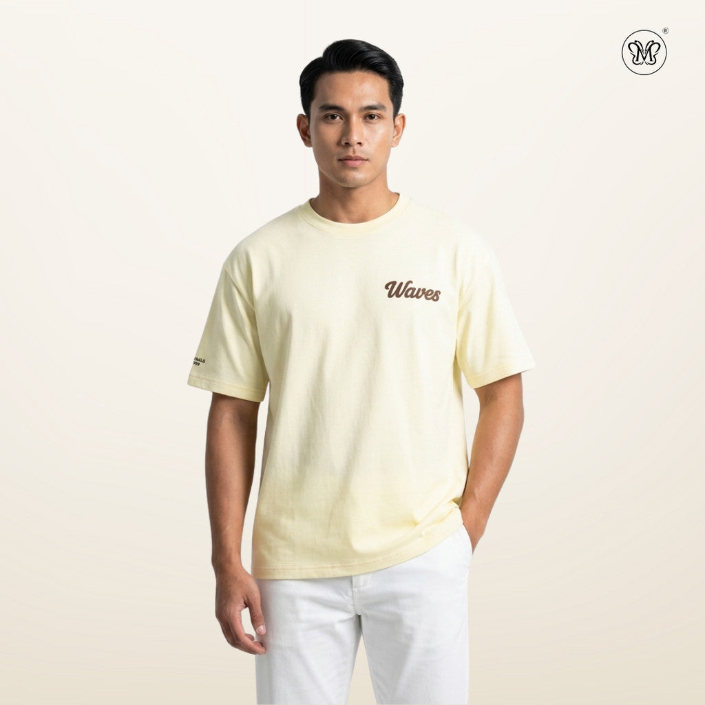 Embroidered 'Waves' Tee Shirt