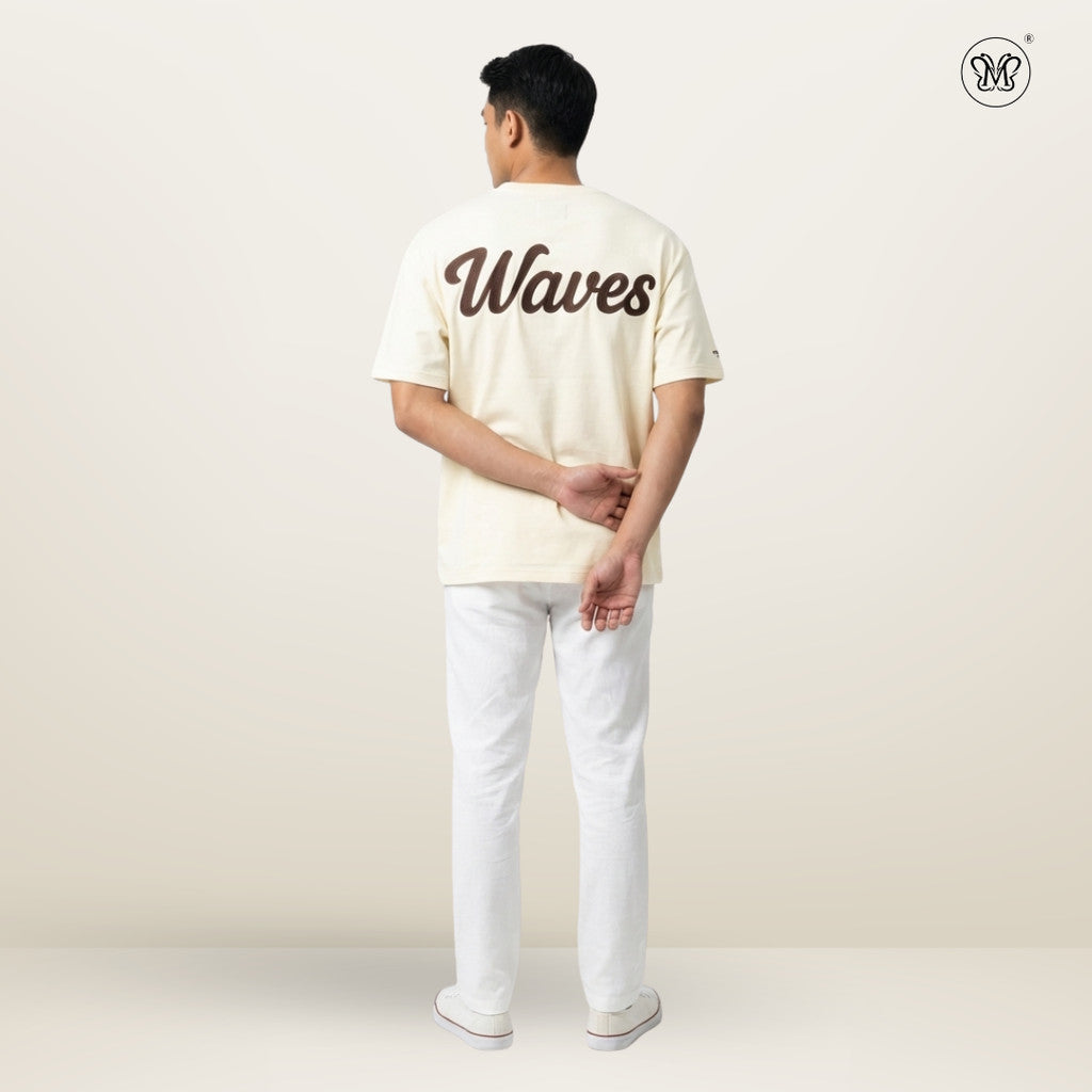 Embroidered 'Waves' Tee Shirt