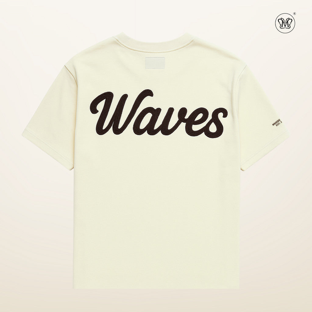 Embroidered 'Waves' Tee Shirt