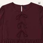 Triple Ribbon-Tie Dress