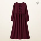 Triple Ribbon-Tie Dress